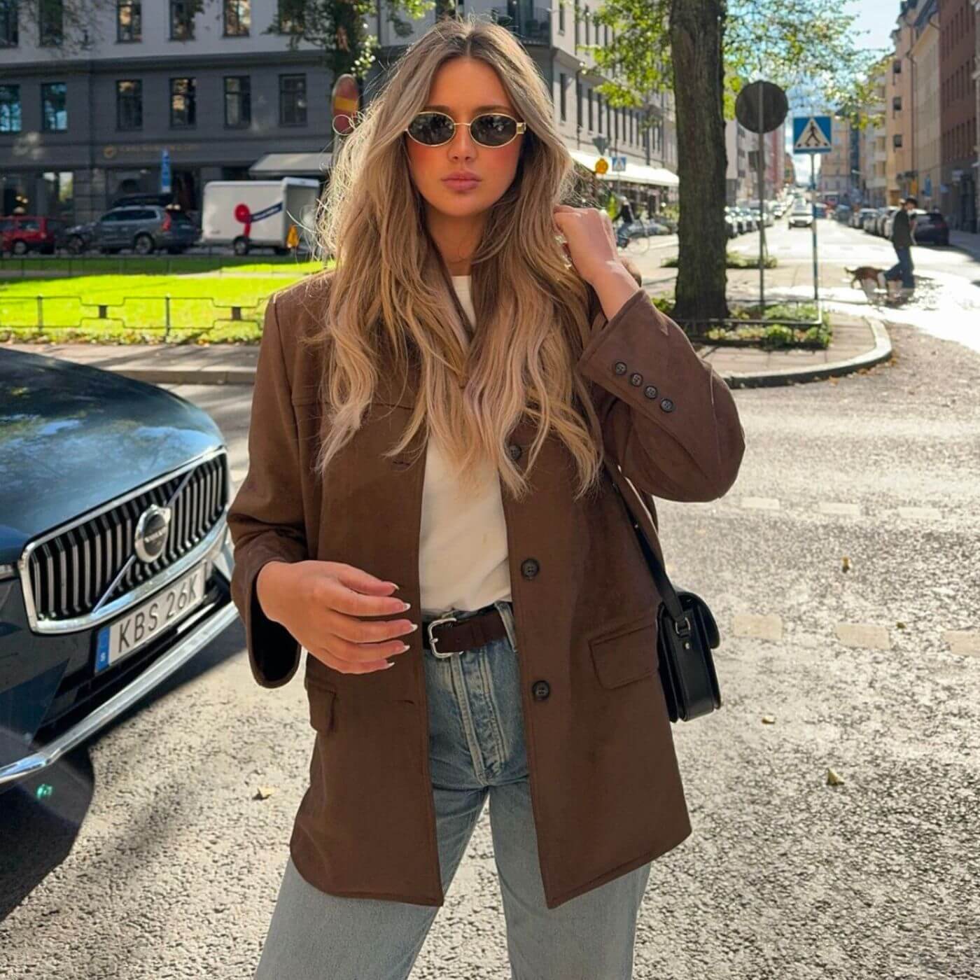 Asta™ – Eksklusiv Vintage Blazer i Ruskind