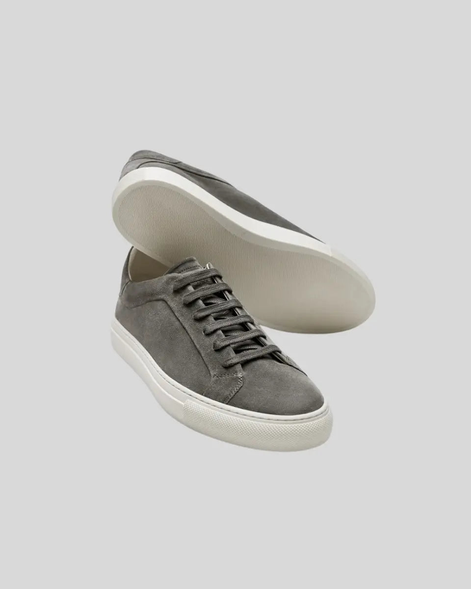 Læder Oxford Sneakers - Mørkegrå