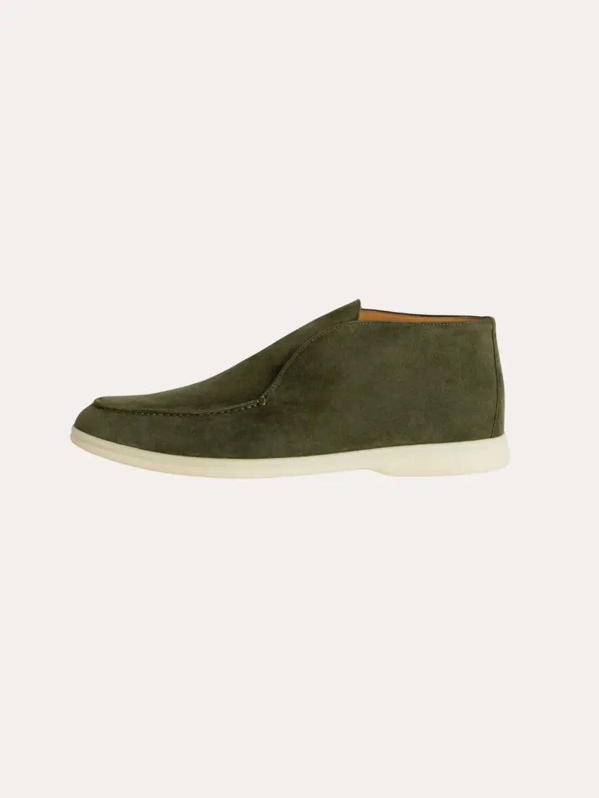 Suedette City Loafers - Dyb Grøn