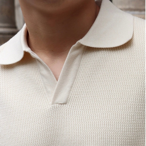Maglione Polo a maglia strutturata