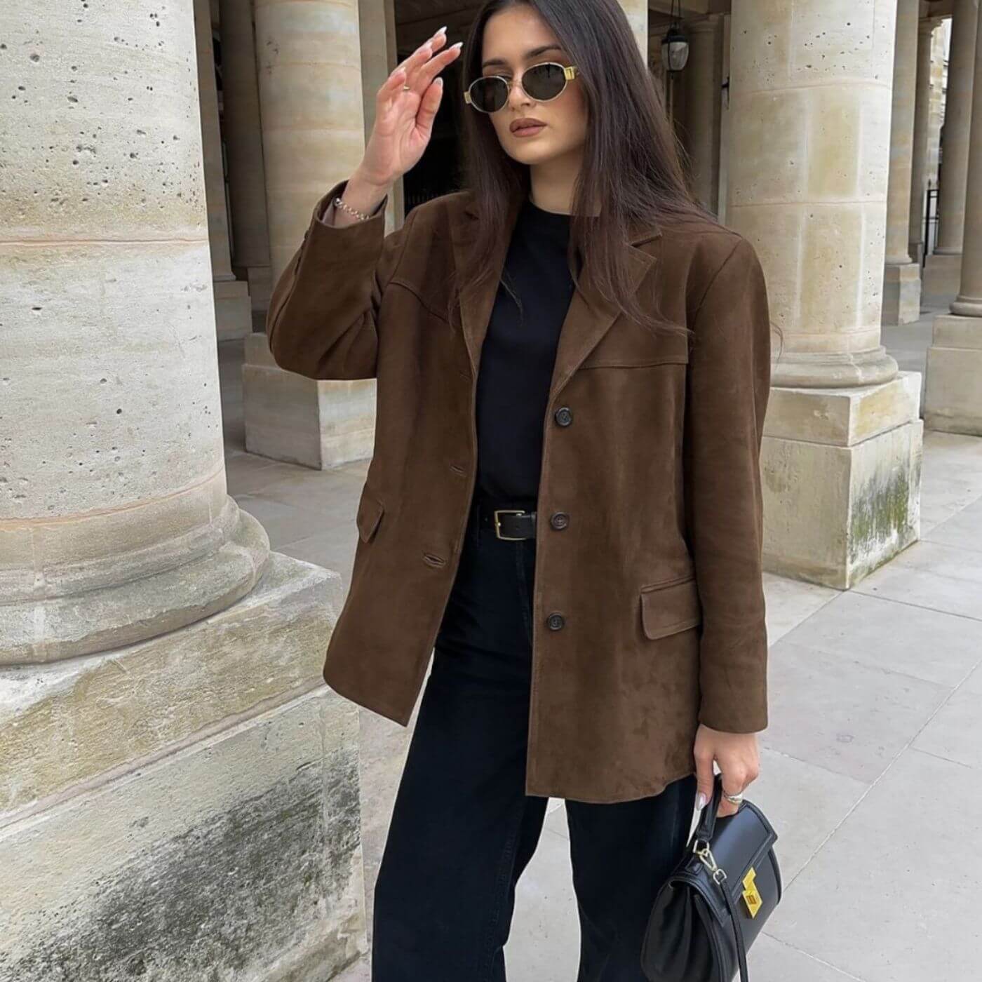 Asta™ – Eksklusiv Vintage Blazer i Ruskind