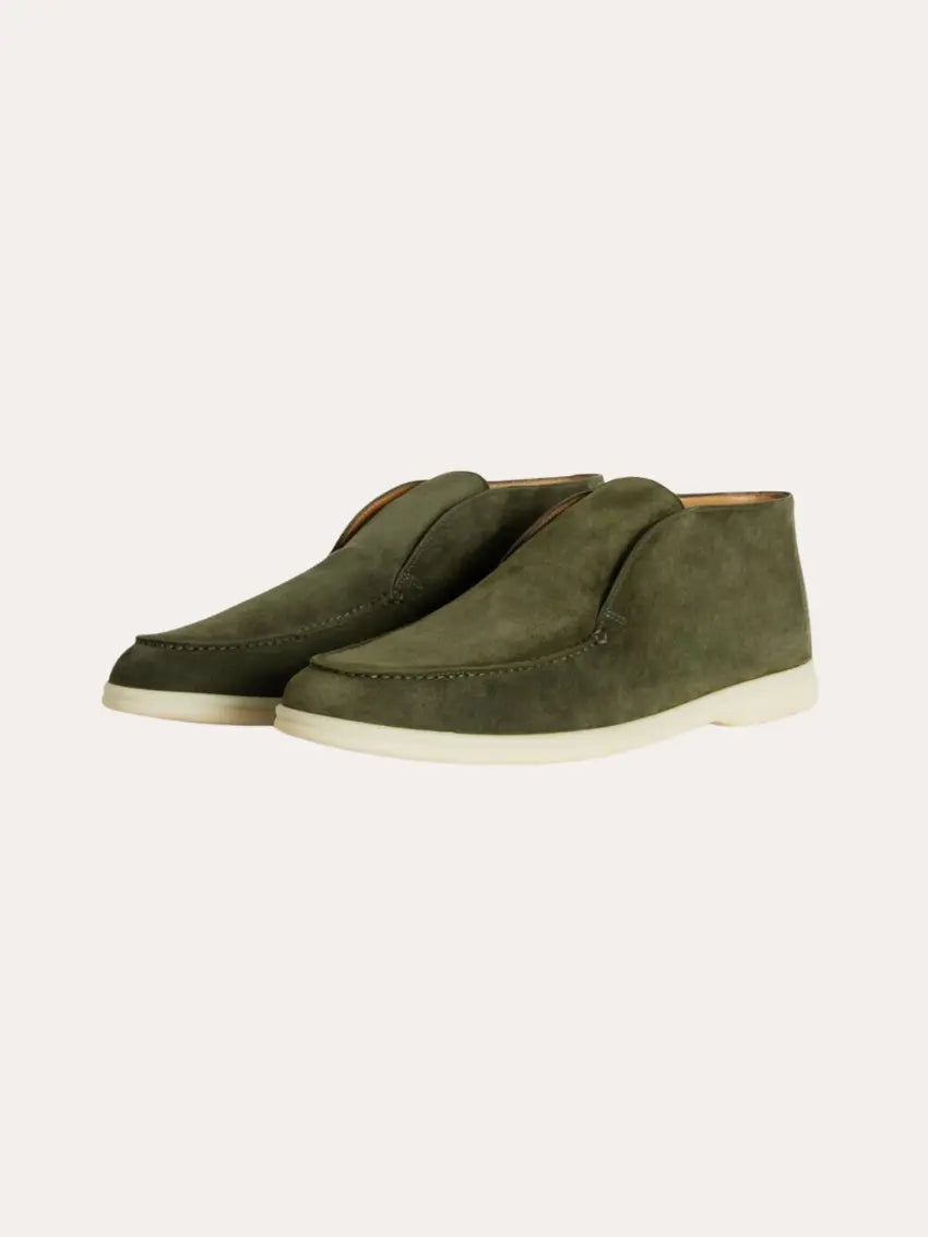 Suedette City Loafers - Dyb Grøn