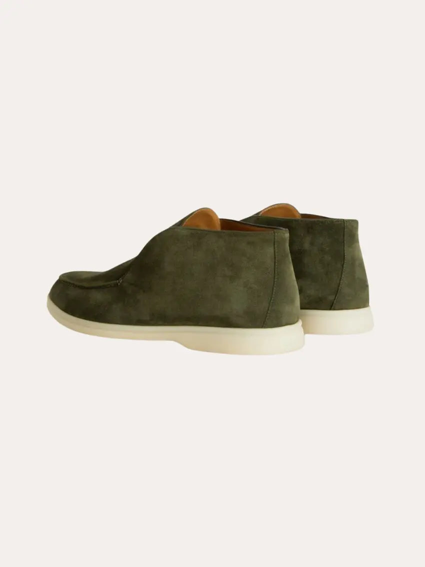 Suedette City Loafers - Dyb Grøn