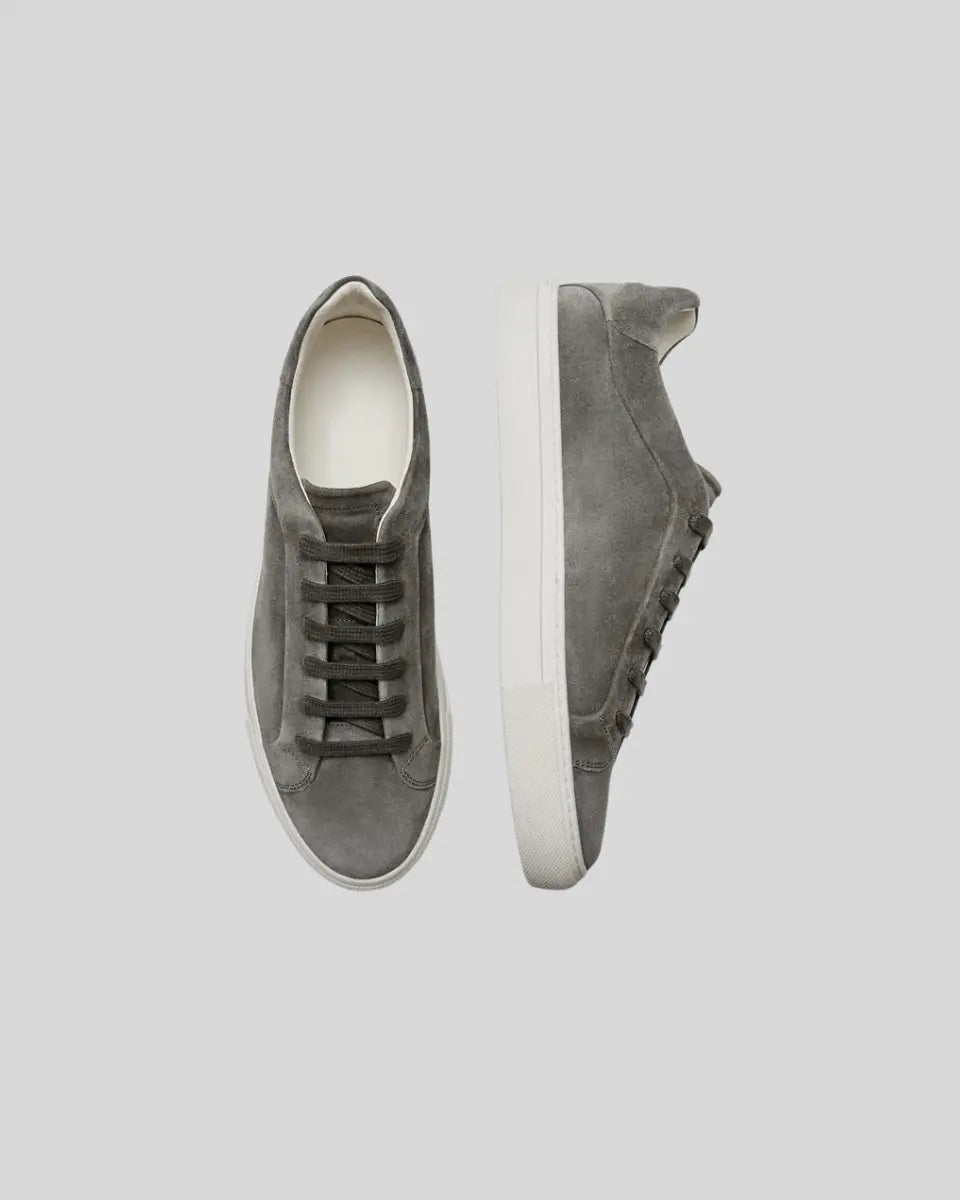 Læder Oxford Sneakers - Mørkegrå
