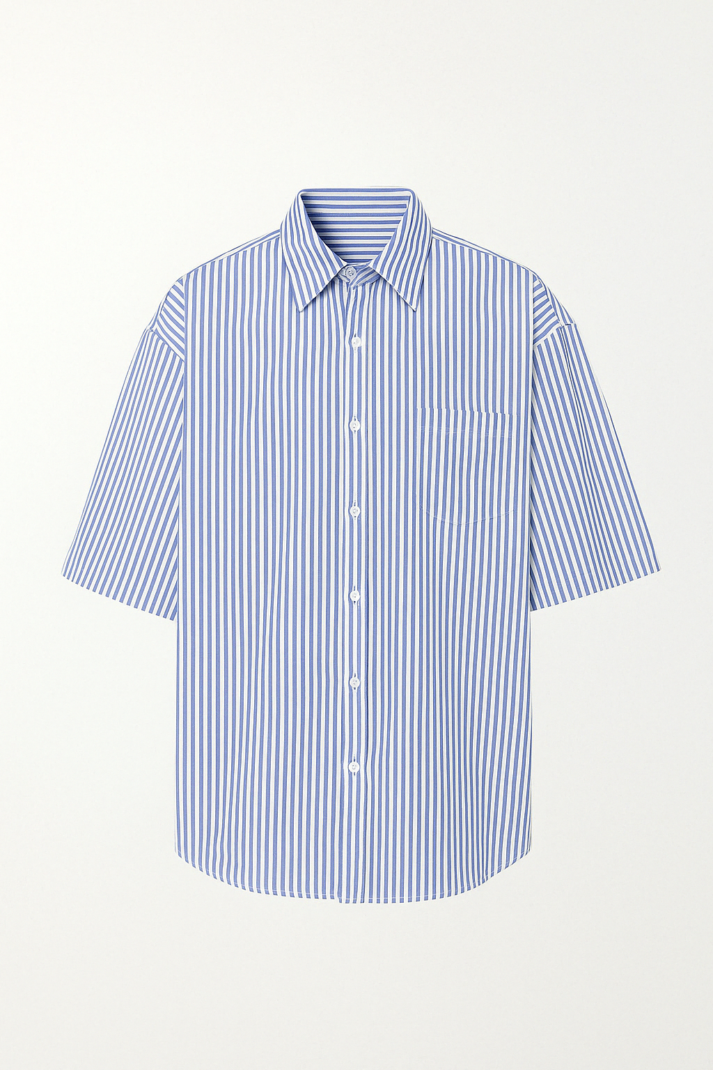 Camicia a righe in popeline con vestibilità comoda