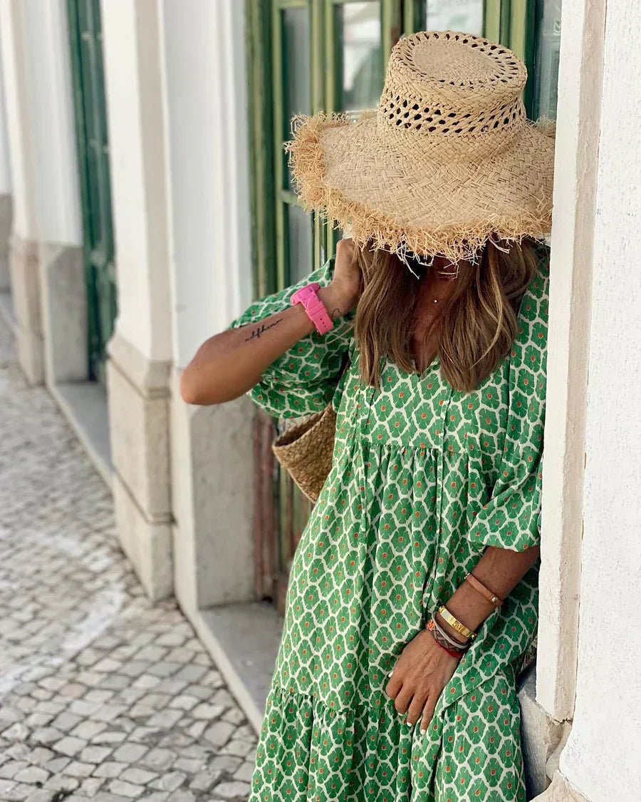 Fleur | Elegante Abito Maxi in Stile Bohemien per un Look Unico e di Tendenza