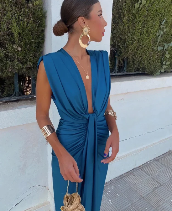 Crocetta™ | Abito Elegante con Scollo Chic