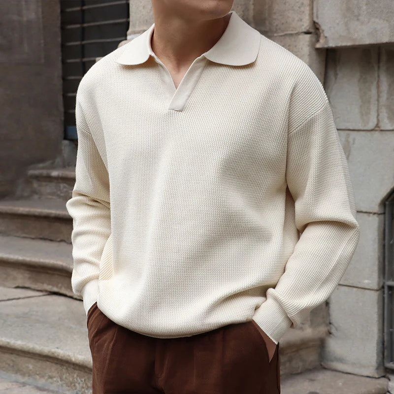Maglione Polo a maglia strutturata